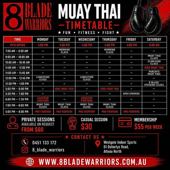 8 Blade Warriors Muay Thai logo
