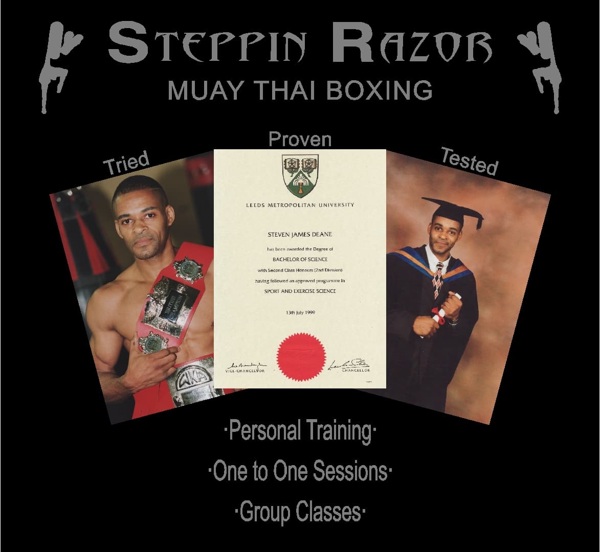 Steppin Razor Muay Thai Boxing logo