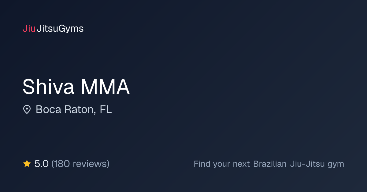 Shiva MMA — BJJ Gym in Boca Raton, FL | JiuJitsuGyms